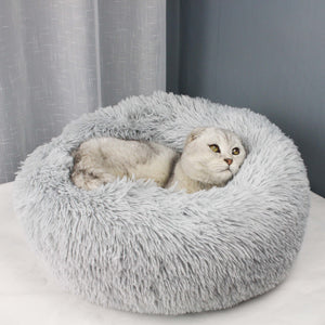 犬ベッド 猫ベッド ふわふわ 丸型 クッション ドーナツペットベッド ぐっすり眠る